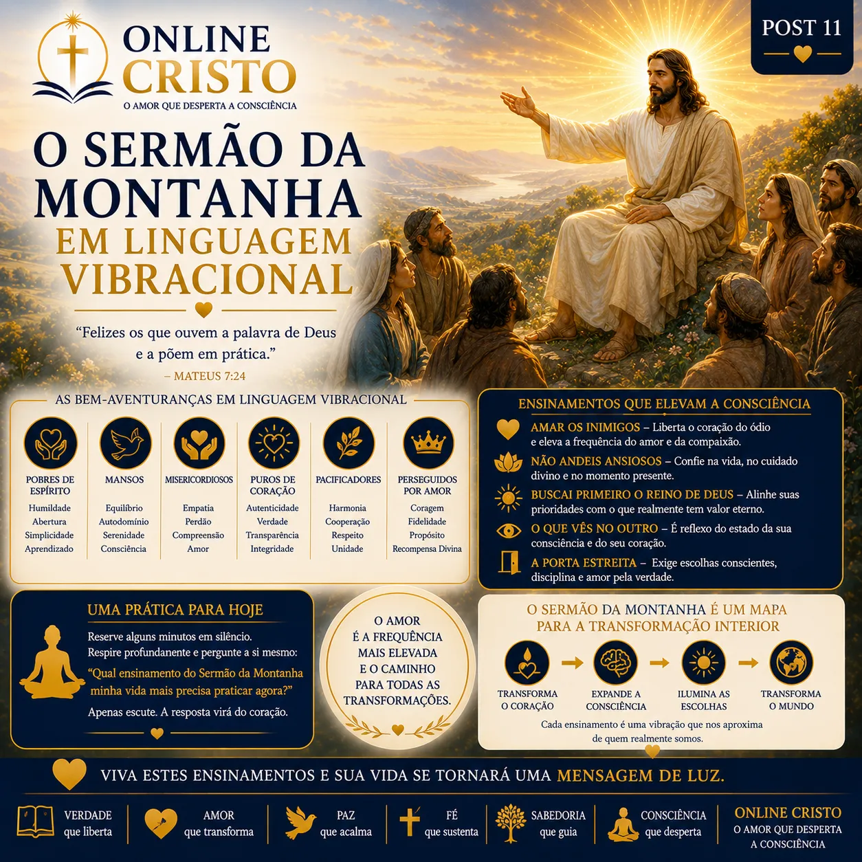 O SERMÃO DA MONTANHA EM LINGUAGEM VIBRACIONAL