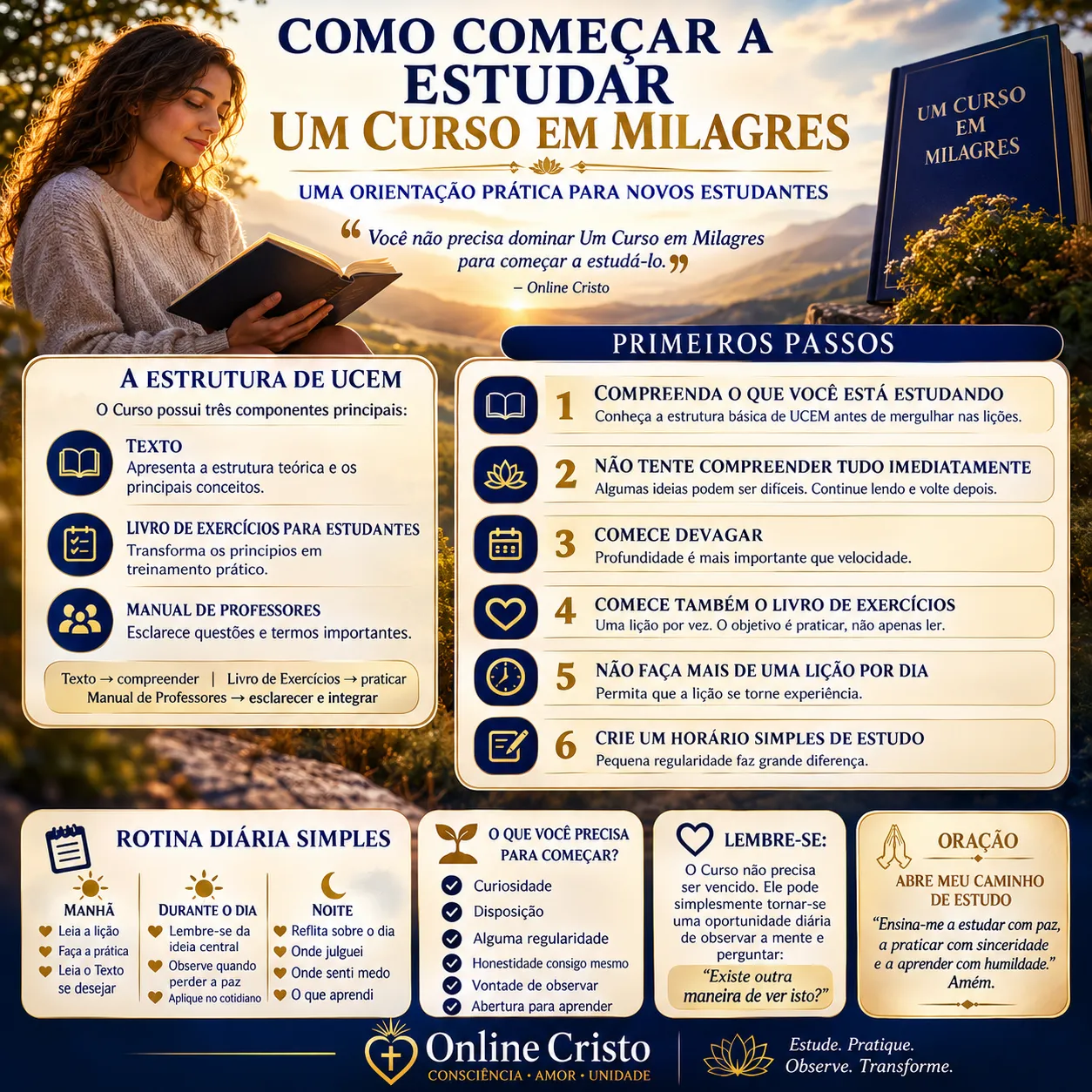 Post 9: Como começar a estudar Um Curso em Milagres