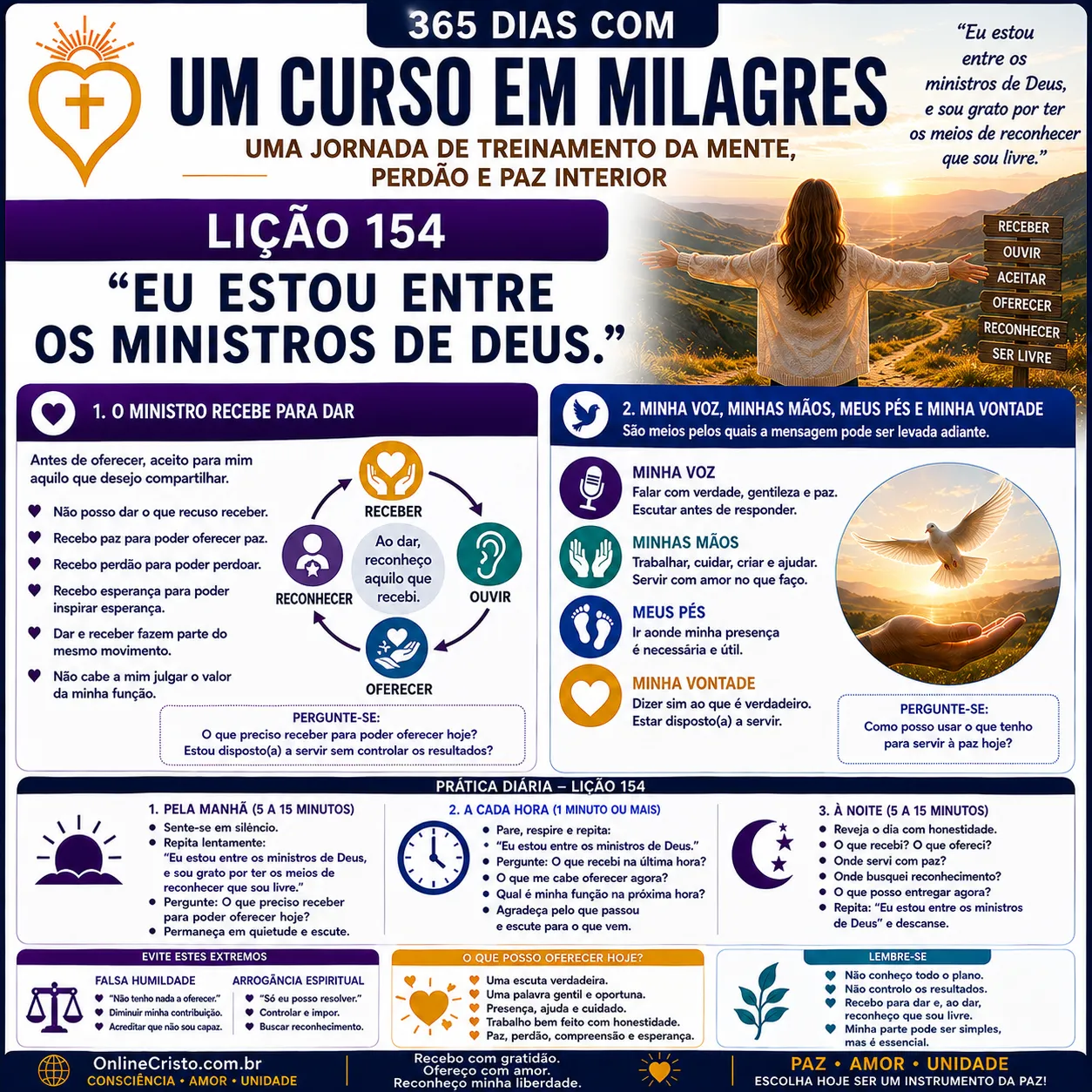 Lição 154 de Um Curso em Milagres — Eu estou entre os ministros de Deus