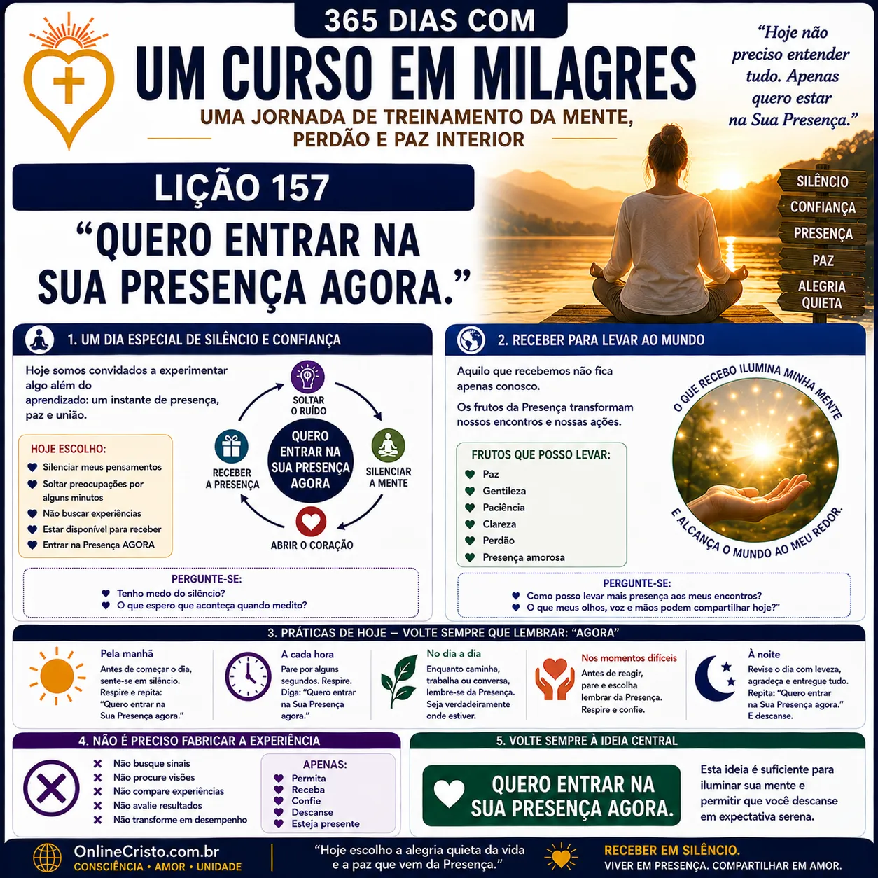LIÇÃO 157 — QUERO ENTRAR NA SUA PRESENÇA AGORA