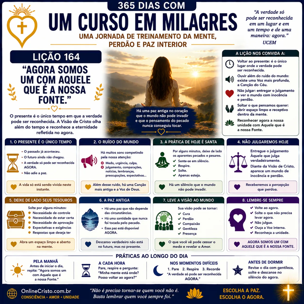 LIÇÃO 164 — AGORA SOMOS UM COM AQUELE QUE É A NOSSA FONTE 4 LIÇÃO 164 — AGORA SOMOS UM COM AQUELE QUE É A NOSSA FONTE