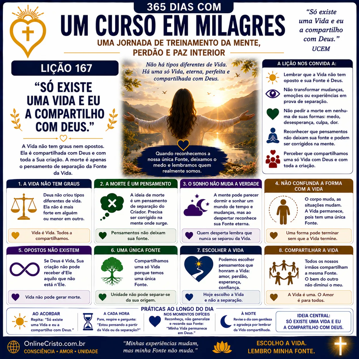 LIÇÃO 167 — SÓ EXISTE UMA VIDA E EU A COMPARTILHO COM DEUS 8 LIÇÃO 167 — SÓ EXISTE UMA VIDA E EU A COMPARTILHO COM DEUS