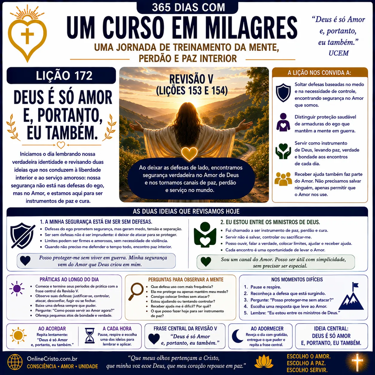 LIÇÃO 172 — DEUS É SÓ AMOR E, PORTANTO, EU TAMBÉM