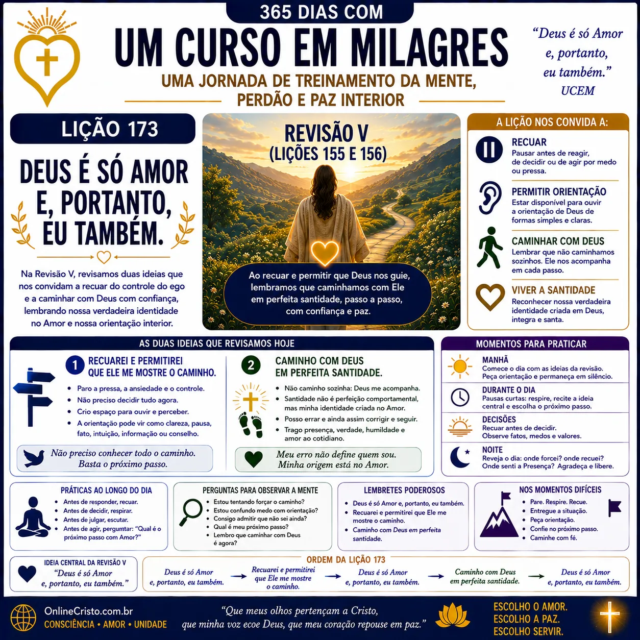 LIÇÃO 173 — DEUS É SÓ AMOR E, PORTANTO, EU TAMBÉM