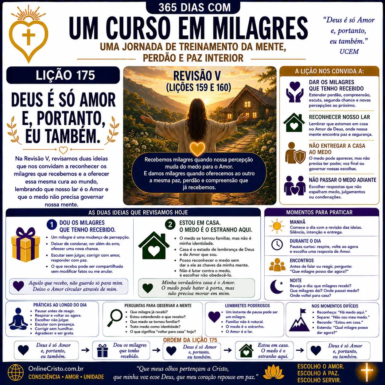 LIÇÃO 175 — DEUS É SÓ AMOR E, PORTANTO, EU TAMBÉM