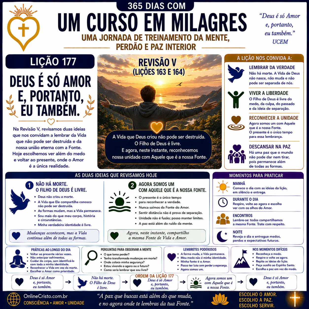 LIÇÃO 177 — DEUS É SÓ AMOR E, PORTANTO, EU TAMBÉM