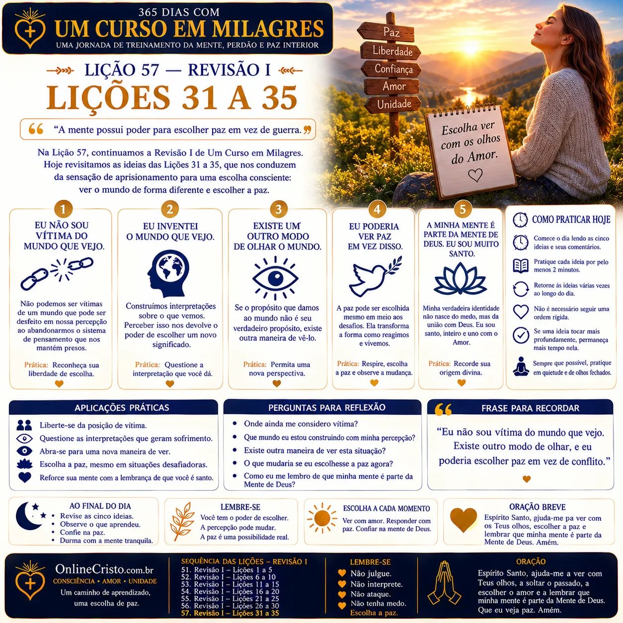 LIÇÃO 57 — REVISÃO I: LIÇÕES 31 A 35