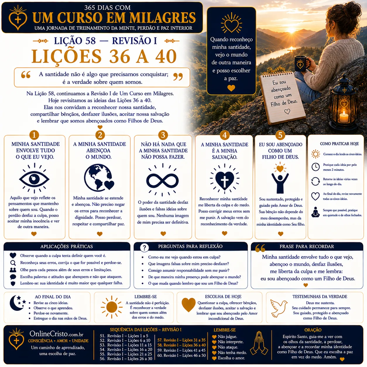 LIÇÃO 58 — REVISÃO I: LIÇÕES 36 A 40