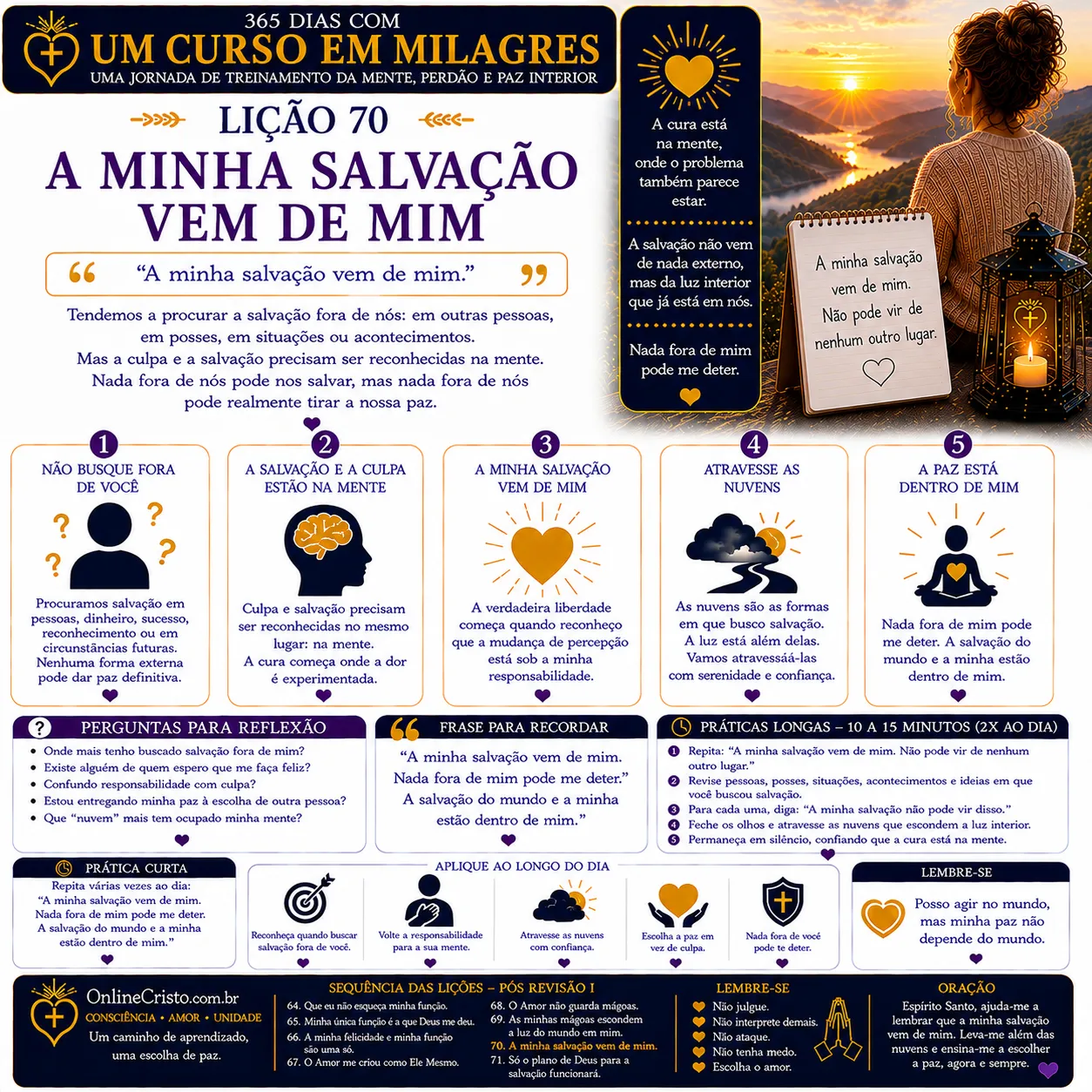 LIÇÃO 70 — A MINHA SALVAÇÃO VEM DE MIM