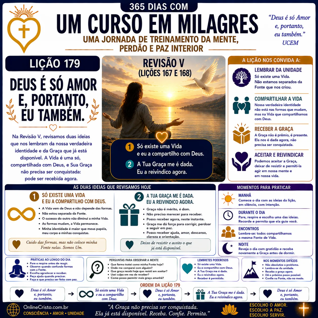 LIÇÃO 179 — DEUS É SÓ AMOR E, PORTANTO, EU TAMBÉM