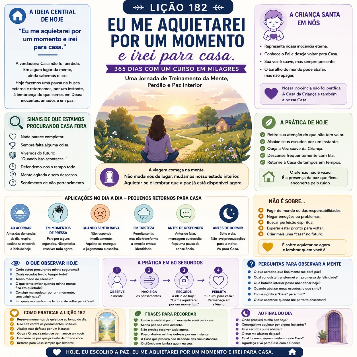 LIÇÃO 182 — EU ME AQUIETAREI POR UM MOMENTO E IREI PARA CASA 5 LIÇÃO 182 — EU ME AQUIETAREI POR UM MOMENTO E IREI PARA CASA