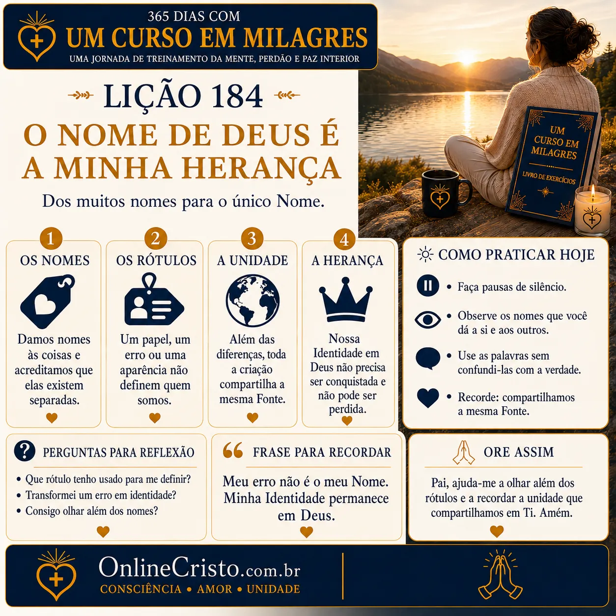 LIÇÃO 184 — O NOME DE DEUS É A MINHA HERANÇA 1 LIÇÃO 184 — O NOME DE DEUS É A MINHA HERANÇA
