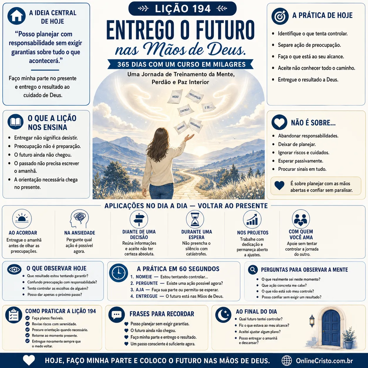 LIÇÃO 194 — ENTREGO O FUTURO NAS MÃOS DE DEUS 2 LIÇÃO 194 — ENTREGO O FUTURO NAS MÃOS DE DEUS