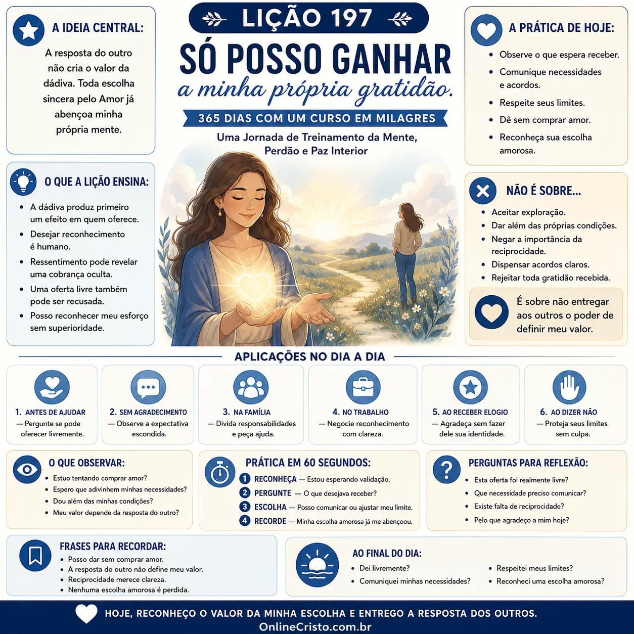 LIÇÃO 197 — SÓ POSSO GANHAR A MINHA PRÓPRIA GRATIDÃO