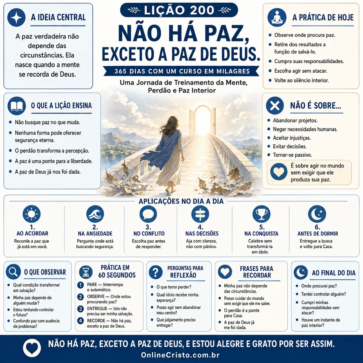 LIÇÃO 200 — NÃO HÁ PAZ, EXCETO A PAZ DE DEUS 10 LIÇÃO 200 — NÃO HÁ PAZ, EXCETO A PAZ DE DEUS