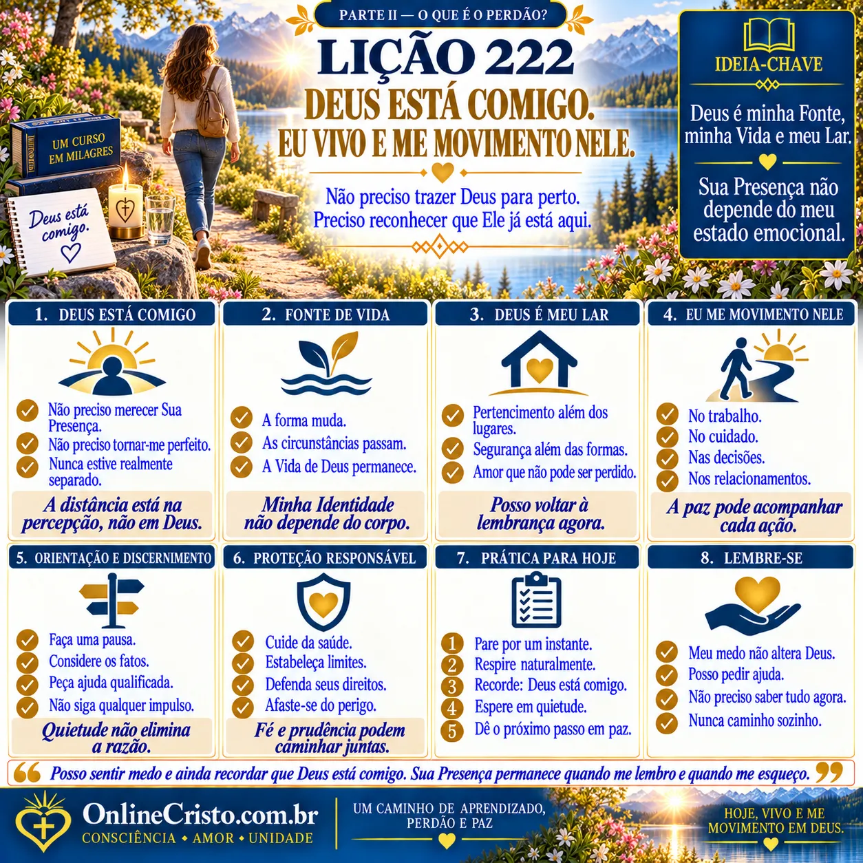 LIÇÃO 222 — DEUS ESTÁ COMIGO. EU VIVO E ME MOVIMENTO NELE.